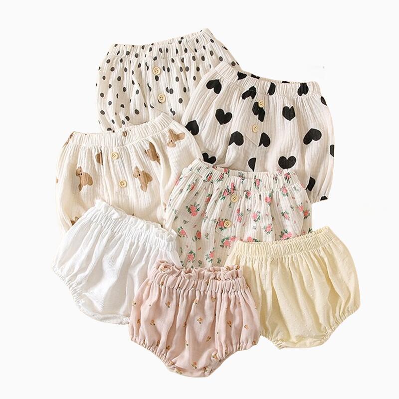 ベビーウェ ボトムス 赤ちゃん べビー服 布帛 オーバーパンツ かぼちゃパンツ ショートパンツ おむつカ..