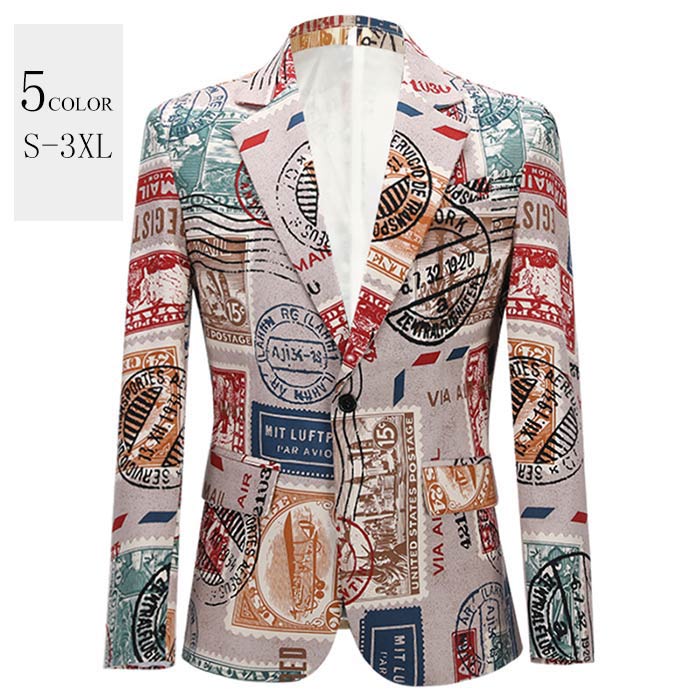 男性用 スーツジャケット ステージジャケット 舞台 結 派手 ステージ衣装 男性 メンズ おしゃれ カラオ..