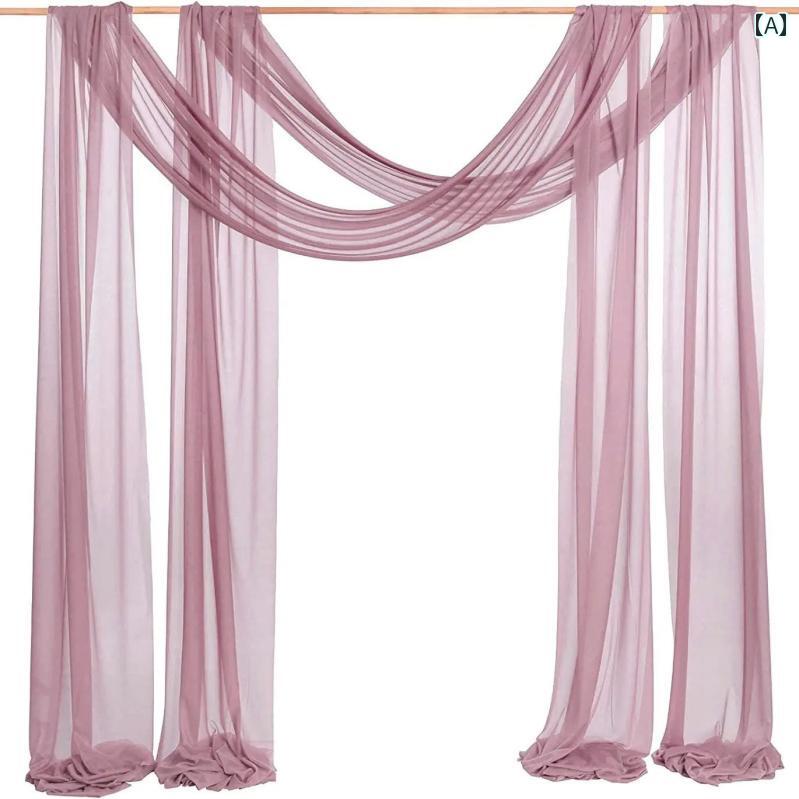 シフ 美しい 無地 ダイニング 装飾 北欧 ウェディングパーティー 糸 バリ ベール カーテン ランナー テ..