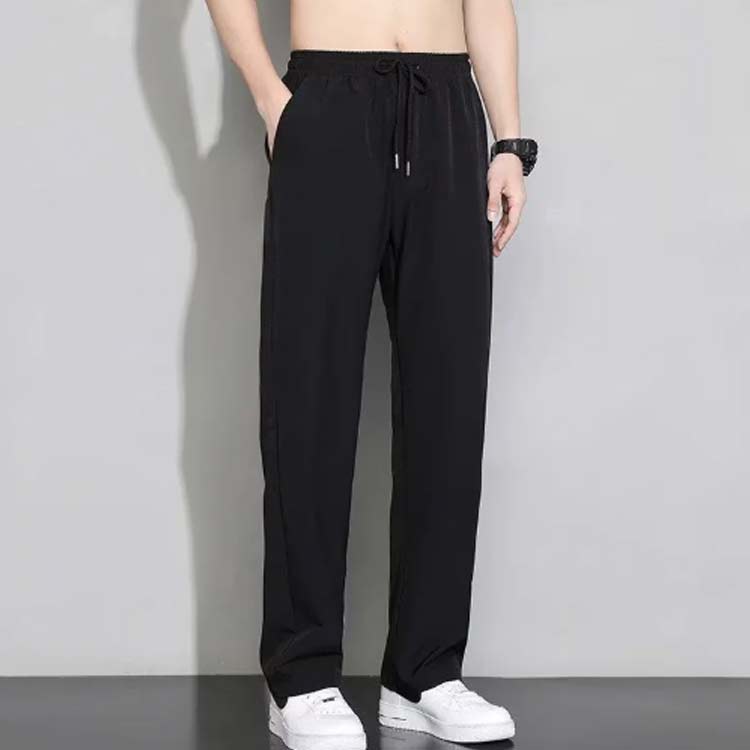 キレ カジュアル 冷感 ワイド 薄手 ロング丈 バギーパンツ 秋 夏 春 ロングパンツ イージーパンツ 夏服 ズボン メンズ 2枚セット