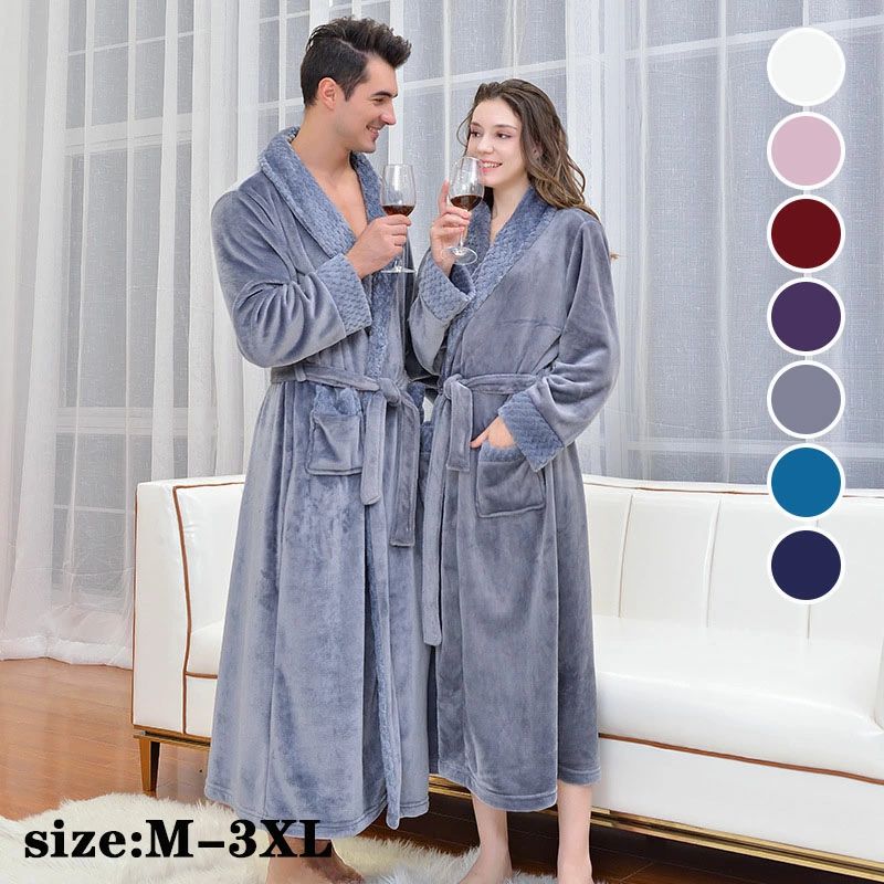 単品売り M-3XL 7色 部屋着 大きいサイズ ユニセックス カーディガン ホテル もこもこ 風呂上がり サウ..