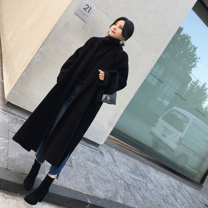 都会的 ママ 普段使い 前開き 襟付き 冬 黒 ゆったり こなれ感 コーデ モテ 防寒 暖かい 着回し ベーシック かわいい かっこいい