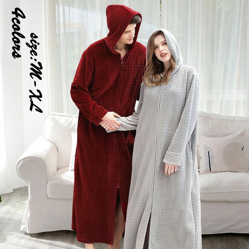 単品売り 4色 寝巻き 部屋着 大きいサイズ ユニセックス カーディガン ホテル もこもこ 風呂上がり サウナ 長袖 フード付き 春秋
