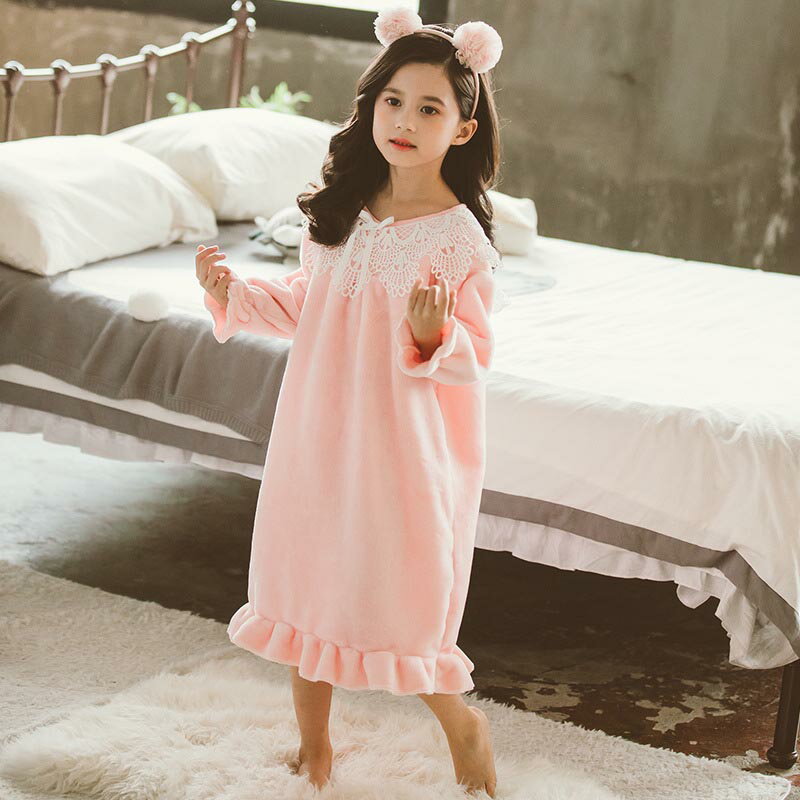 寝巻き ナイトウェア ガールズ お姫様 おしゃれ レース かわいい キッズ プリンセス ドレス 女の子 ナ..
