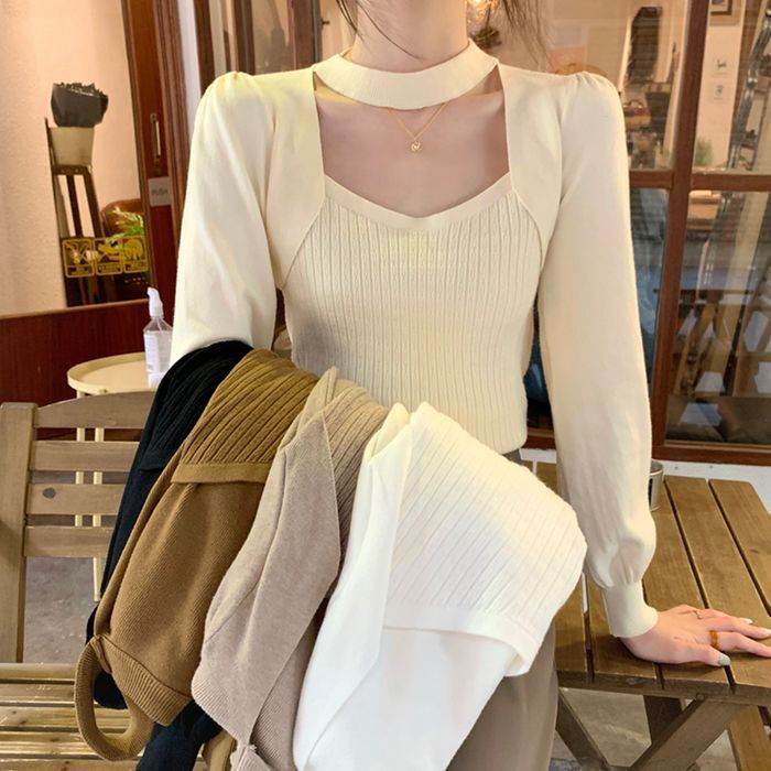 白 黒 灰色 カーキ クリーム カットソー 3XL 2XL XL L M 冬 秋 春 無地 エレガント セクシー こなれ感 ..