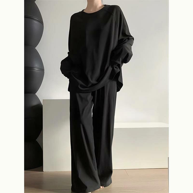 上下セット セットアップ 秋 長ズボン 寝間着 部屋着 冬 夏 ルームウェア レディース l ゆったり 長袖