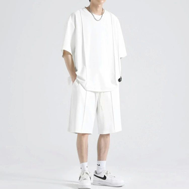 スポーツ 速乾 吸汗 シンプル 無地 半ズボン tシャツ 夏用 セットアップ ハーフパンツ Tシャツ 半袖 メンズ 上下セット ジャージ