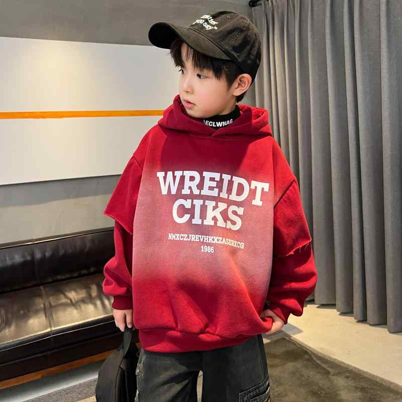 シャツ レイヤリング 厚手 スタイリッシュ 子供 ストリートファッション 中学生 小学生 韓国スタイル ..