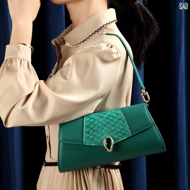 エレガント パーティー 手持ち ワンショルダー ソフトレザー レディース 革 ファッション 秋冬