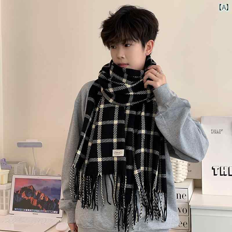 韓国 厚手 エレガント 男女兼用 レディース 高級感 チェック柄 暖かい プレゼント 誕生日 冬 メンズ ス..