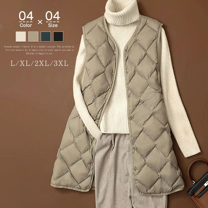 50代 40代 30代 上品 ブラック 黒 防寒 あったか 定番 重ね着 レイヤード カジュアル 無地 シンプル ノースリーブ トップス アウ