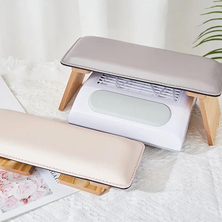 GSUショップの防水 ジェルライト収納 ネイルまくら LEDライト収納可 防汚 ハンドピロー ネイル ネイルクッション PUレザー 折りたたみ 手の枕｜アングル3