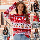 防寒 トップス トナカイ サンタ服 クリスマス衣装 クリスマスセーター セーター コスプレ サンタ セーター レディース セーター