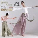 トップス 古典舞踊ダンスウエア ワイドパンツ セッ 上下セット ガウチョパンツ 古典ダンス衣装 モダンドレス 古典ヨガバレエ衣装