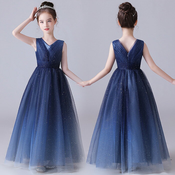 ジュニアドレス 高級豪華ドレス ドレス 発表会 女の子 豪華ドレス ロングドレス 子供ドレス ドレス ピアノ発表会 発表会 ドレス