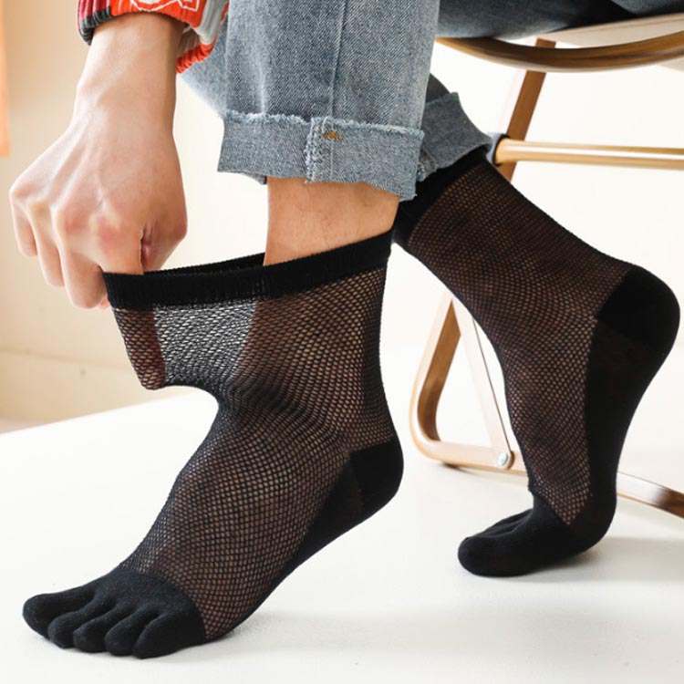 クルーソックス おしゃれ きれいめ 快適 春夏秋 夏用 シンプル 防臭 消臭 無地 薄手 スニーカーソックス メッシュ 五本指 靴下