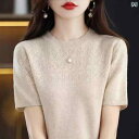 絹の 桑の な 美しく 母親のに 減らすに 年齢を シャツは レイヤリング 夏の 2025 Tシャツ 半袖 レディース レディース トップス