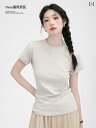 2 レディース Tシャツ ベーシック スリム ショルダー ストレート コットン レジデント ギャラクシー スリー レディース トップス