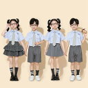 ショートスカート 半袖 ハ 夏服 ダンス衣装 ティアードスカート 3点セット 半袖シャツ 女の子 ストライプ柄 2点セット 男の子