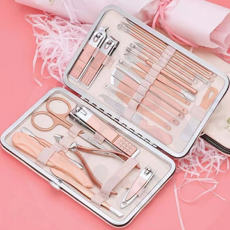 携帯便利 専用収納ケース付き 爪やすり ジェルネイル ネイルケアセット 23点セット ネイル道具 多機能 ..