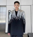 大き ゆったり 2ツ釦 長袖 キラキラ おしゃれ ツバサ スパンコールの翼 2色 白 黒 スーツジャケット スパンコール ステージ衣装