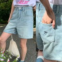 ハーフパンツ レディース リボン刺? 春 夏 ハイウエスト Aライン ワイドレッグ ショートパンツ スーツパンツ ゆったり 韓国ファ