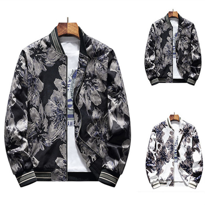 ジャンパー 通勤 MA-1 スタジアムジャンパー 春服 ブルゾ ジャケット ウインドブレーカー 秋服 薄手 メンズブル ゆったり メンズ(4)