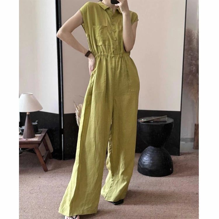 リ ゆったり ボトムス パンツ サロぺ オーバーオール ワイドパンツ つなぎ 大きいサイズ 体型カバー サロペット レディース 半袖