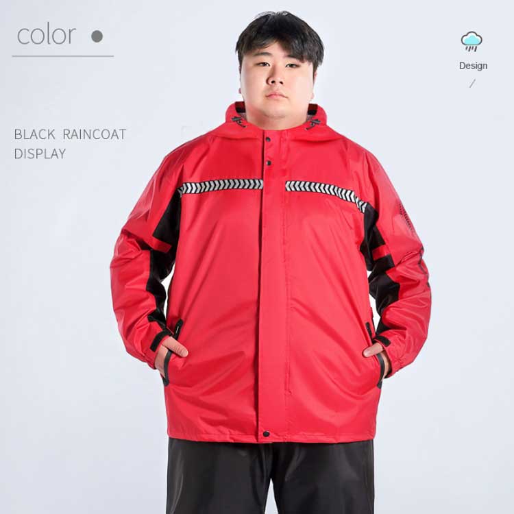 二重透 反射テープ付き アウトドア ロングパンツ ジャケット 長袖 作業着 メンズ レインスーツ 上下 レインコート 大きいサイズ