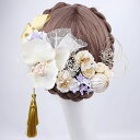 かすみ草 ヘッドドレス 水引 タッセル シェール セシル シルヴァ ドライフラワー へッドアクセサリー 髪飾り 和装 着物 成人式