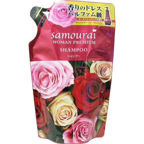 【送料無料】【5個セット】サムライウーマン プレミアム シャンプー詰替用(370ml) ヘアケア ダメージケア しっとり 美髪 ローズアロマティック 透明感 ローズ成分配合 ダスマスクローズ 贅沢配合 つめかえ samourai woman