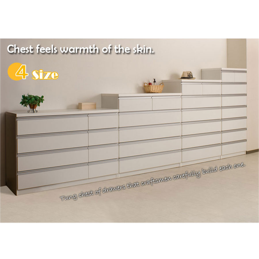 【JUCEE】シリーズ60幅 80幅 ハイチェスト 100幅 120幅 ローチェスト ホワイト