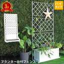 プランター台付フェンス ハイタイプ アーガイル【送料無料 フェンス ゲート 扉 アイアン ガーデンフェンス ガーデニング 枠 柵 仕切り 目隠し 境目 ベランダ つる 薔薇 バラ 朝顔 園芸 ラティス つるバラ 庭 誘引 屋外 】