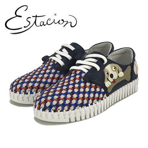 Rakuten - エスタシオン　Estacion　革　イヌモチーフ　 レザースニーカー