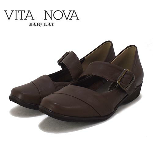 Rakuten - ビタノーバ　VITA NOVA　革　甲ストラッ　ローヒールパンプス