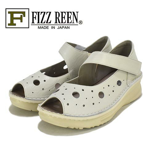 Rakuten - FIZZREEN　フィズリーン　革　甲ストラップ　オープントゥ　カジュアルシューズ