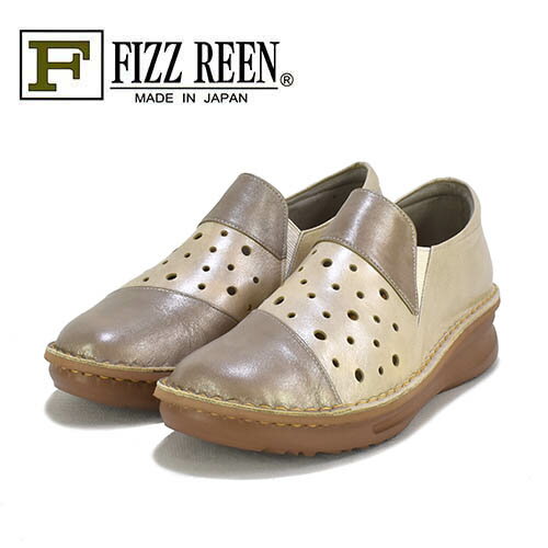 Rakuten - FIZZREEN　フィズリーン　革　レザーカット　バイカラー　スリッポン