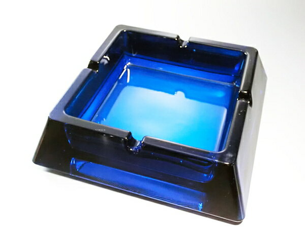 GMS01037 G-HOUSE（ジーハウス） ガラス製 おしゃれな灰皿 HM-0995（ブルー） 【 GMS01037 】