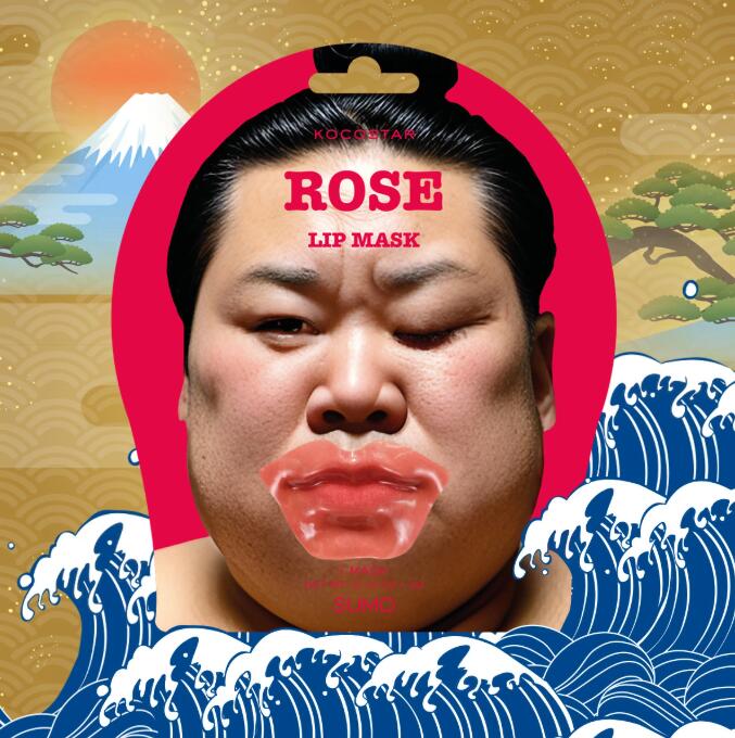 リップマスク ココスター KOCOSTAR ローズリップマスク お相撲さん3g(1枚) シートマスク 唇パック コラーゲン ヒアルロン酸 ハイドロゲル 韓国コスメ 「 乾燥 保湿 」 顔 パック 美容 唇マスク シートパック スキンケア 敏感肌用
