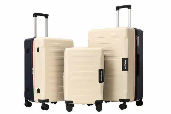 【M611】ストライプ キャリーケース スーツケース ダイヤルロック 拡張 バイカラー【idadi】