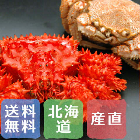 花咲蟹と毛蟹の2種競演セット 北海道産 約500g×各1尾