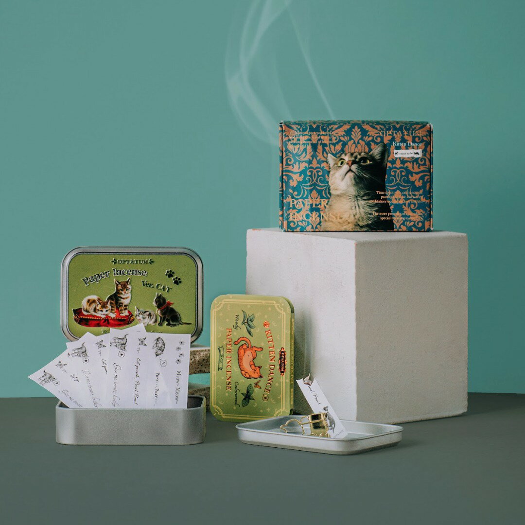【公式】OPTAUM オプタウム ペーパーインセンス PET CAT【キトゥンダンス】48回分 ペットと楽しむ 紙の..