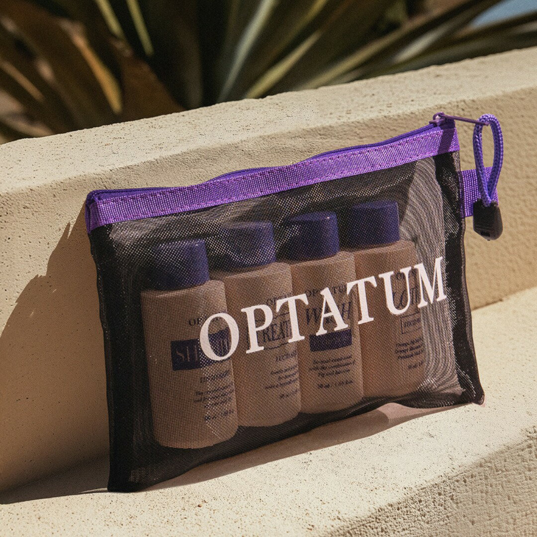 【公式】OPTATUM オプタウム パヒューム ボディ＆ヘアケア トラベルキット ルシッドナイト 50ml x 4種 イチジクの香り 旅行 温泉サウナ ジム後のシャワー 海外 出張 お試しサイズ メッシュポーチ プレゼント ギフト