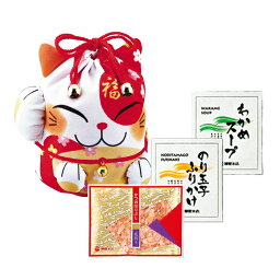 【柳屋本店】 福ねこ CK-10 花削り のり玉子ふりかけ わかめスープ 引き出物 お返しギフト 内祝い