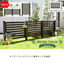 ☆☆ボーダーフェンス スプレッド(基本セット/土中用)ピケフェンス 天然木製 枠 柵 仕切り 目隠し 境目 クラシカル アンティーク トレリス ベランダ つる...