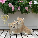 【仲良し子柴犬】 ドッグ【ガーデニング雑貨】本物そっくり 庭 玄関【犬置物】 ガーデン 雑貨 オーナメント おしゃれ置物 樹脂 お出迎え おうち時間 WooBi...