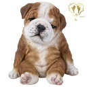 【送料無料】【お座りうたた寝ブルドッグ】 本物そっくり 犬 ドッグ 置物 ガーデニング エントランス リビング おしゃれ インテリア置物 ウエルカム お出迎え Woobia【旧名 居眠りするブルドッグ】