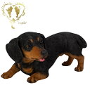 【じゃれるダックスフンド】 本物そっくり 犬 ドッグ 置物 ガーデニング エントランス リビング おしゃれ インテリア置物 ウエルカム お出迎え Woobia