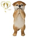 【送料無料】【おねだり秋田犬】 本物そっくり 犬 ドッグ 置物 ガーデニング エントランス リビング おしゃれ インテリア置物 ウエルカム お出迎え Woobia