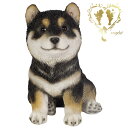【送料無料】【黒柴の子犬(小)】 本物そっくり 犬 ドッグ 置物 ガーデニング エントランス リビング おしゃれ インテリア置物 ウエルカム お出迎え Woobia